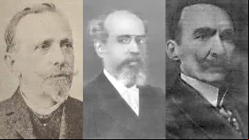 Montagem mostrando alguns dos pioneiros do espiritismo - Divulgação