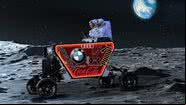 Imagem ilustrativa de rover lunar com anúncios - Reprodução / Astrolab
