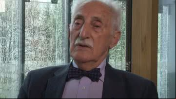 Leon Weintraub, um dos sobreviventes que am a carta aberta - Reprodução / Youtube / Oral History/ POLIN Museum collection