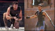 Paul Mescal como Lucius e Russel Crowe como Maximus - Divulgação/Paramount Pictures