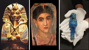 Sarcófago de Tutancâmon, retrato e estatueta de shabti - Getty Images