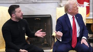 Zelensky e Trump nesta sexta-feira, 28 - Getty Images