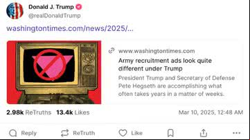 Trump usa símbolo nazista em publicação em sua rede social - Reprodução