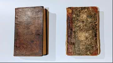 Livro encadernado com pele de William Corder - Museu Moyse's Hall