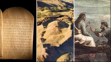 Os Dez Mandamentos, a Arca de Noé e a Multiplicação dos Peixes - Getty Images, Noah's Ark Scans e Domínio Público