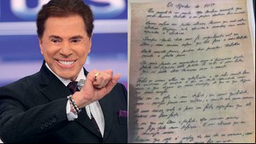 Silvio Santos e carta encontrada recentemente - Divulgação/SBT