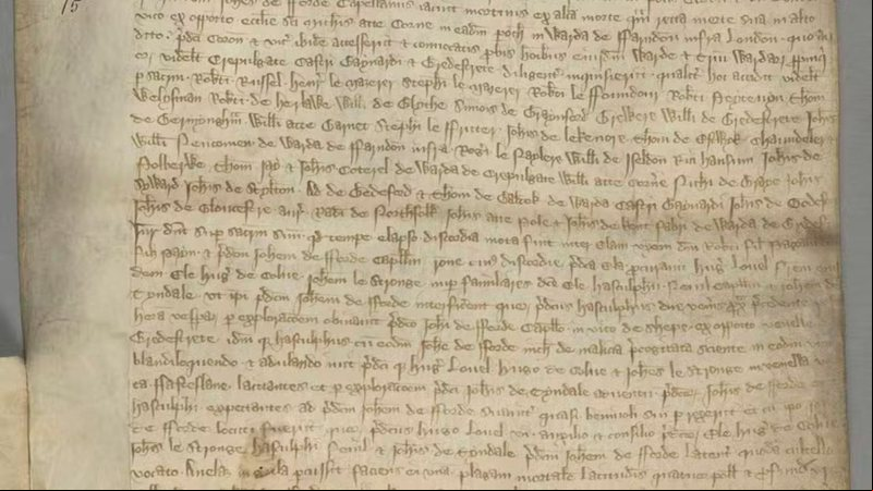 Trecho de carta encontrada - Divulgação/Arquivos de Hampshire e do Conselho do Condado de Hampshire