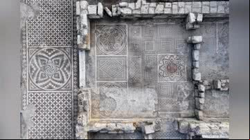 Enorme mosaico romano descoberto na Turquia - Divulgação/Sercan Küçükşahin para Anadolu Ajansı