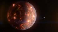 Representação artística do planeta tomado por vulcões a 90 anos-luz da Terra - Divulgação/NASA’s Goddard Space Flight Center/Chris Smith (KRBwyle)