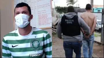 José Tiago em depoimento e sendo levado para polícia - Divulgação / Vídeo / YouTube