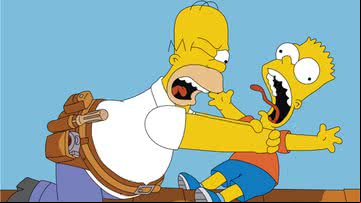 Homer enforca Bart em Os Simpsons - Divulgação