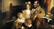 Pintura de Rudolf von Arthaber e seus filhos feita por Friedrich von Amerling - Domínio Público/ Creative Commons/ Wikimedia Commons