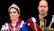 Kate Middleton e o príncipe William na coroação de Charles III - Getty Images