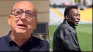 Galvão Bueno (esq.) e Pelé (dir.) - Reprodução / Vídeo e Getty Images